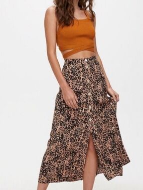 wilfred midi skirt 2 leopard